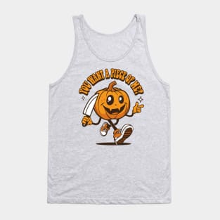 Halloween Pumpkin RETRO Cartoon Character - You Want a Piece of Me Tank Top